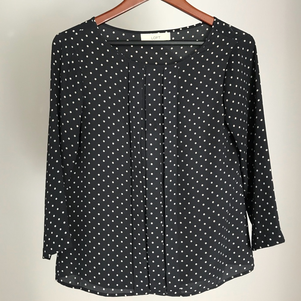 🔴 LOFT Polka Dot Blouse